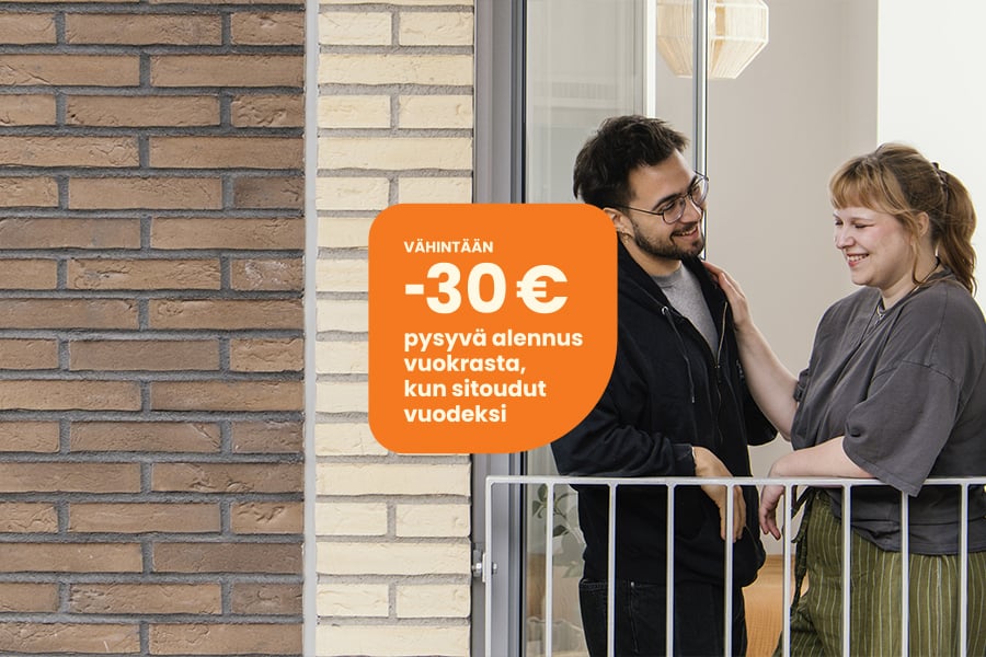 Edullisempi vuokra, kun sitoudut vuodeksi.