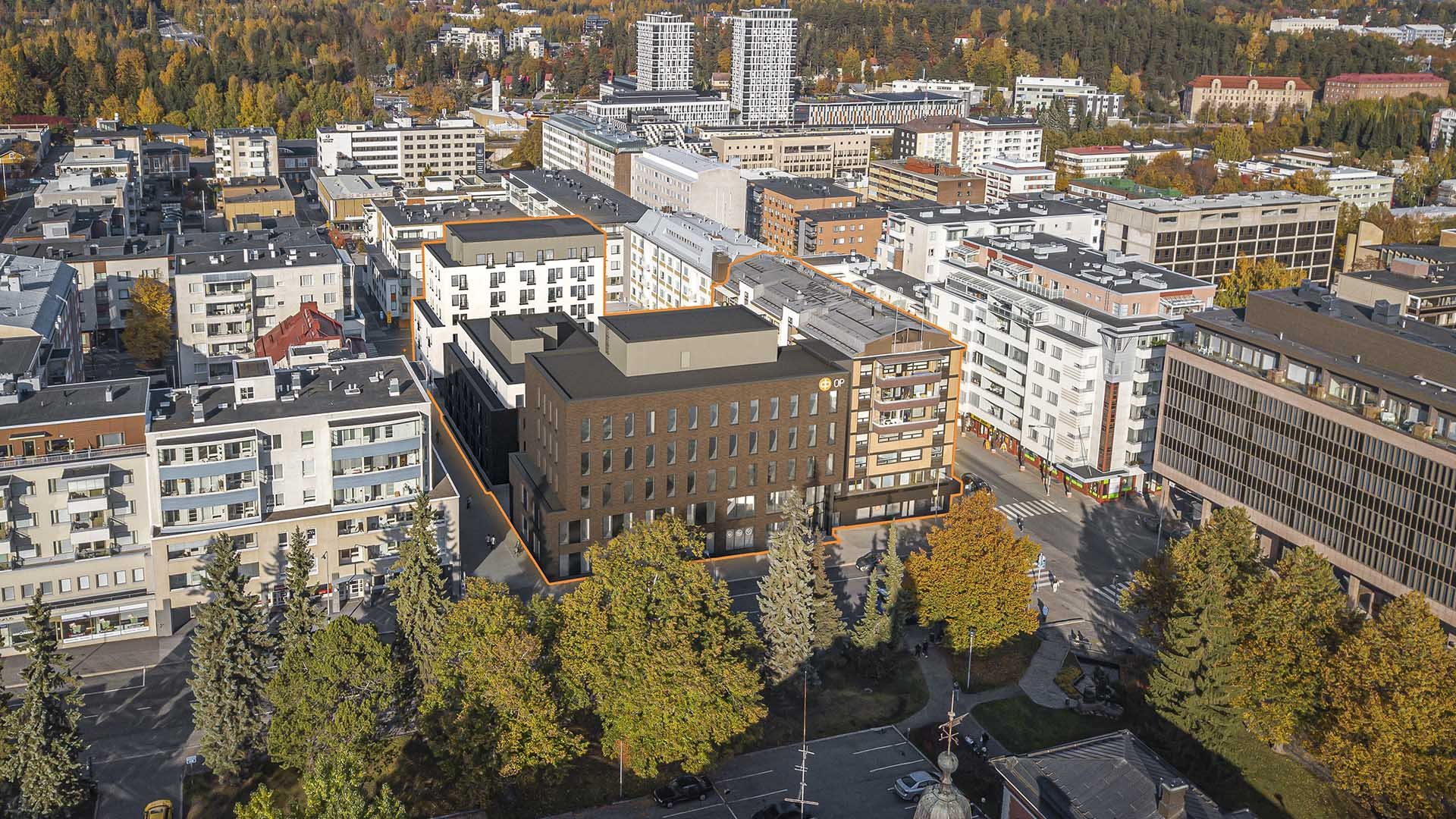 Avara ja NCC rakentavat Kuopion keskustaan uusia vuokra-asuntoja. Kuva: NCC