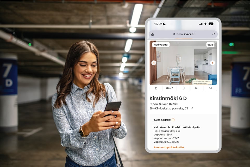 Autopaikkojen vuokraus OmaAvaraan – sujuvampaa asiointia asukkaille